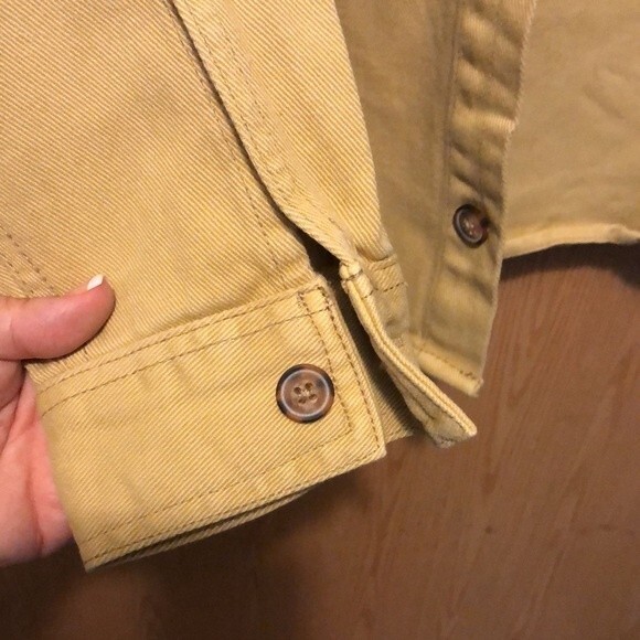 Buffalo David Bitton size medium denim button up yellow - Picture 6 of 7